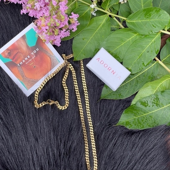NWT Adornia 14k Gold Vermeil Cuban Chain Link Necklace - Picture 7 of 14